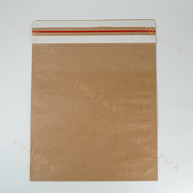 Personalization Recyclable Brown Kraft Paper Mailing Bag Envelope File Clothing Express Delivery Self Sealing Bag