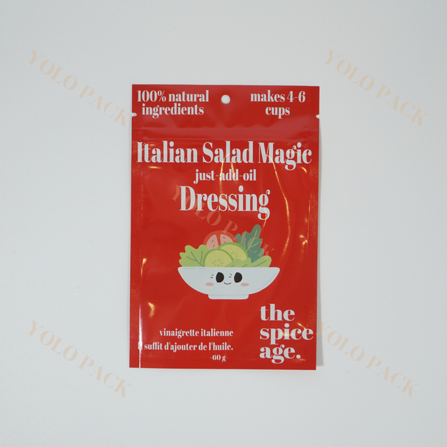 Custom Food Grade Plastic Three Sides Sealed Zipper Bags BBQ Chili Hot Sauce Tomato Paste Italian Salad Dressing Packaging Bag