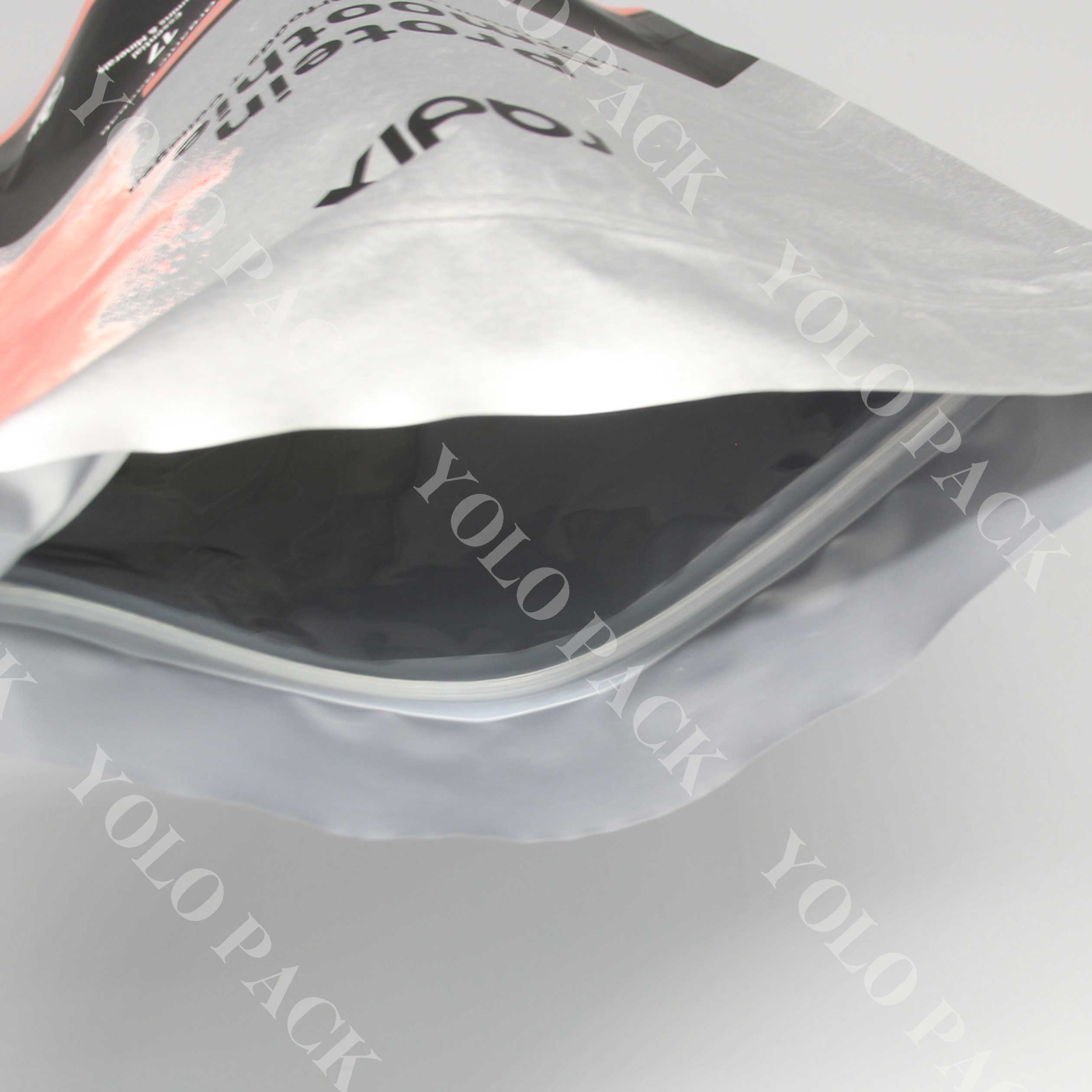 High Barrier Customized Material Chewing Gum Dry Friut Food Cashews Nuts with Resealable Zipper Foil Food Grade Packaging Bag for Snack Candy