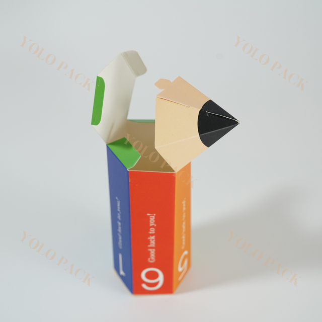 Factory Custom Special Shaped Box Pencil Shaped Multi-color Children's Stationery Gift Packaging Cardboard Box