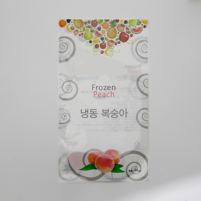 1KG Customizable Frozen Pouch Dry Fresh Frozen Food Fruits Food Grade Plastic Three Sides Sealed Packaging Bag