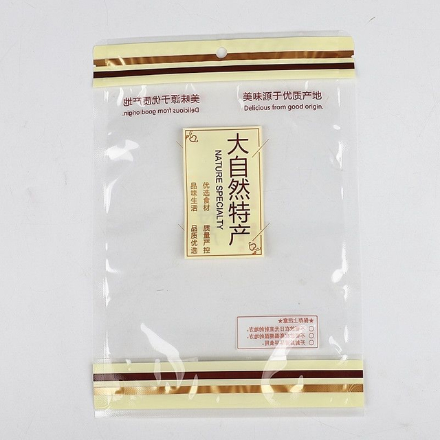 Customized Plastic Stand Up Pouch With Zipper Specialty Agricultural Products Transparent Visibility Packaging Bag