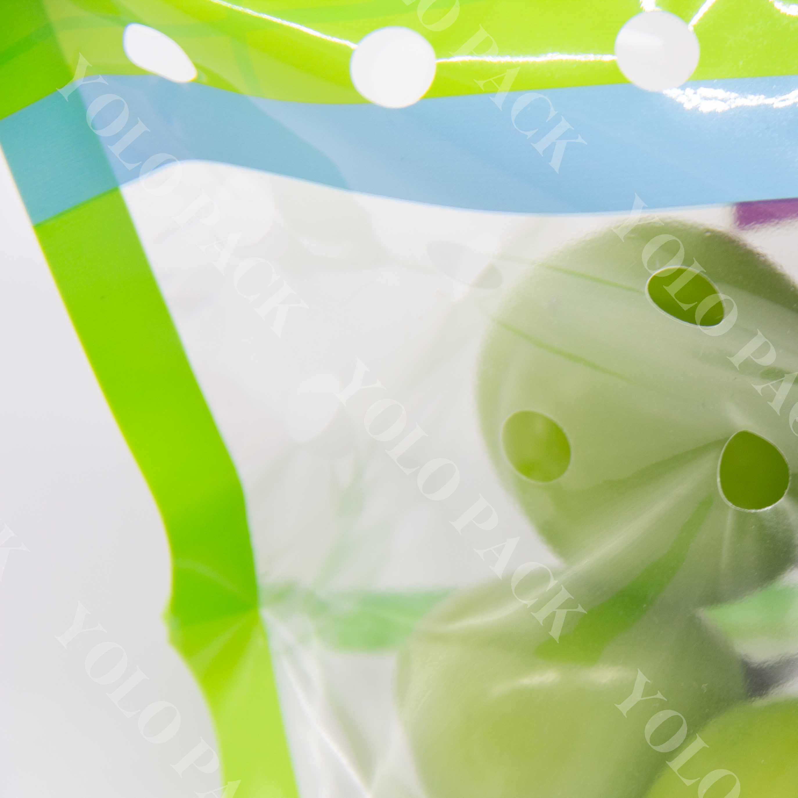 Pick-your-own Farm Organic Grocery Display Supermarket Onions Garlic with Handle Perforated Bags Fruits And Vegetables Grape Bag