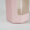 Personalized Beautiful Pink Paper Bag With Handle Transparent Window Design For Candy Necklace Accessories Packaging Jewelry Box