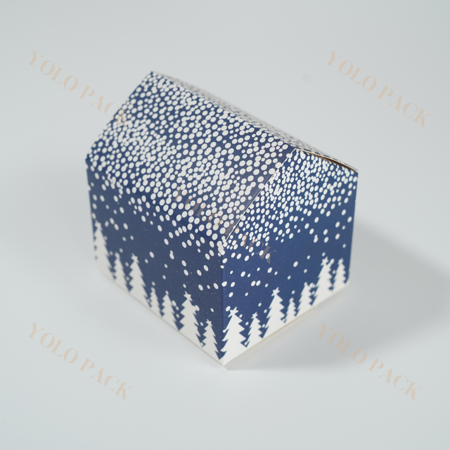 Customize Cardboard Special Shaped Box Christmas Atmosphere House Shaped Cookie Candy Chocolate Kids Gift Packaging Box