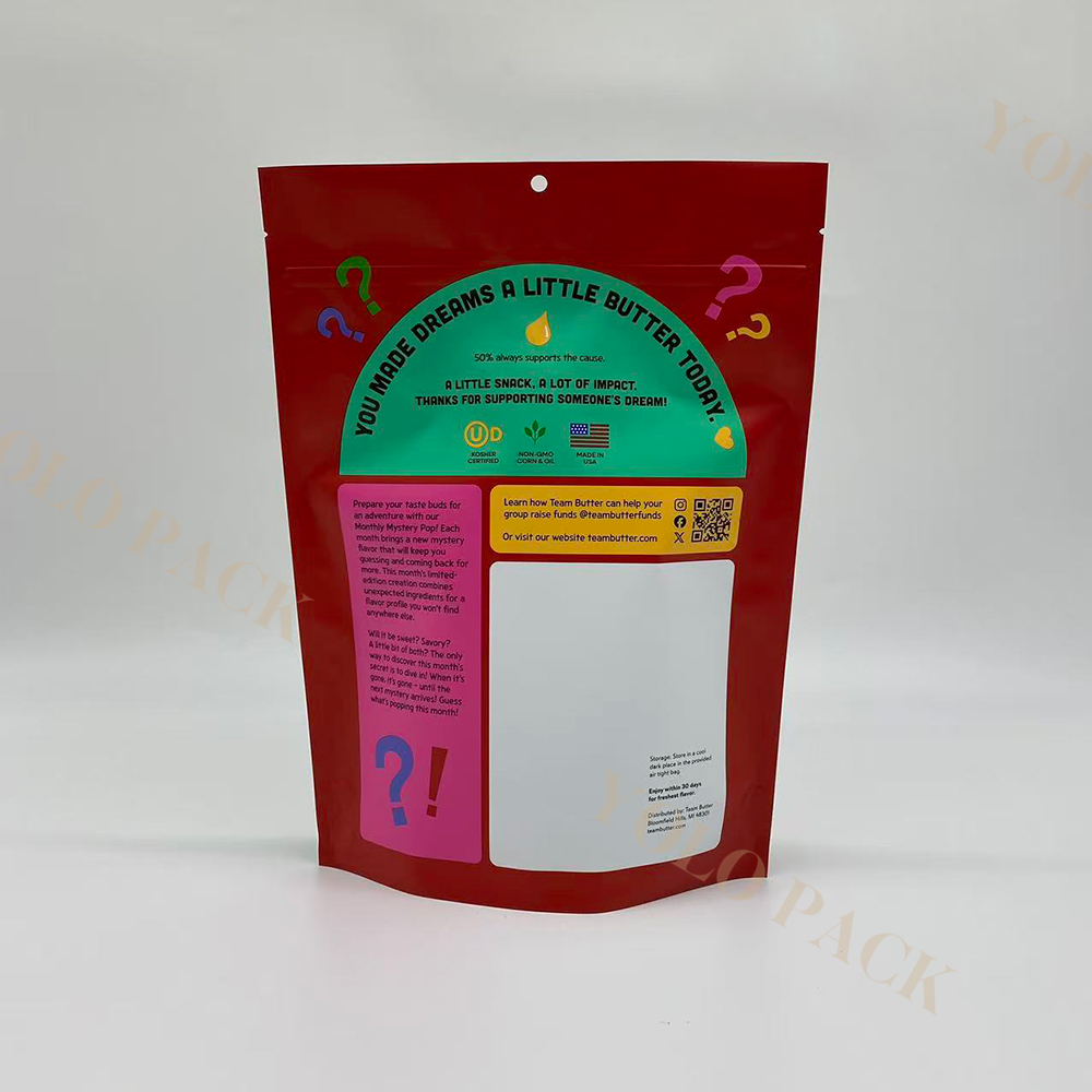 Mylar Finish Factory Wholesale Seeds with Internal Aluminum Material Smell Proof Reusable Standing Custom Food Packaging Bags