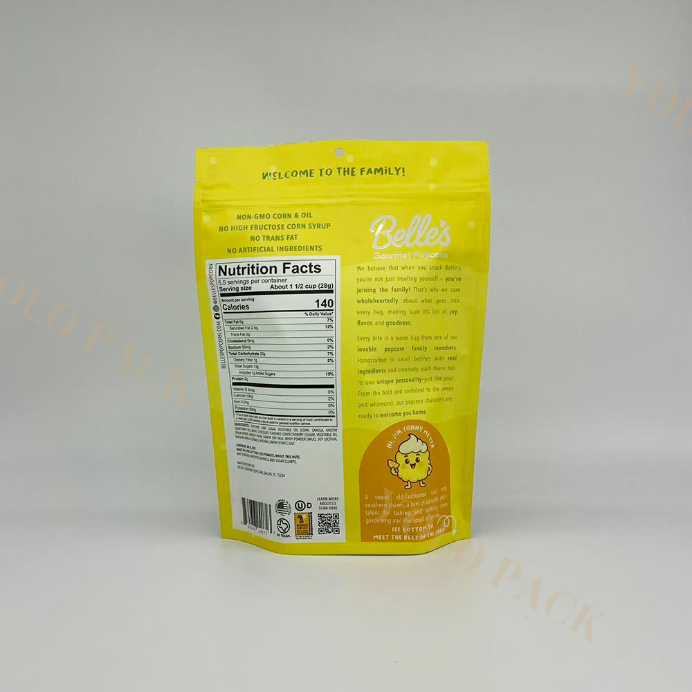 Smell Proof Potato Chips Toast Packing Cashew Nuts Cookie Chocolate Bar Dried Fish Gummies Plastic Food Popcorn Packaging Bag