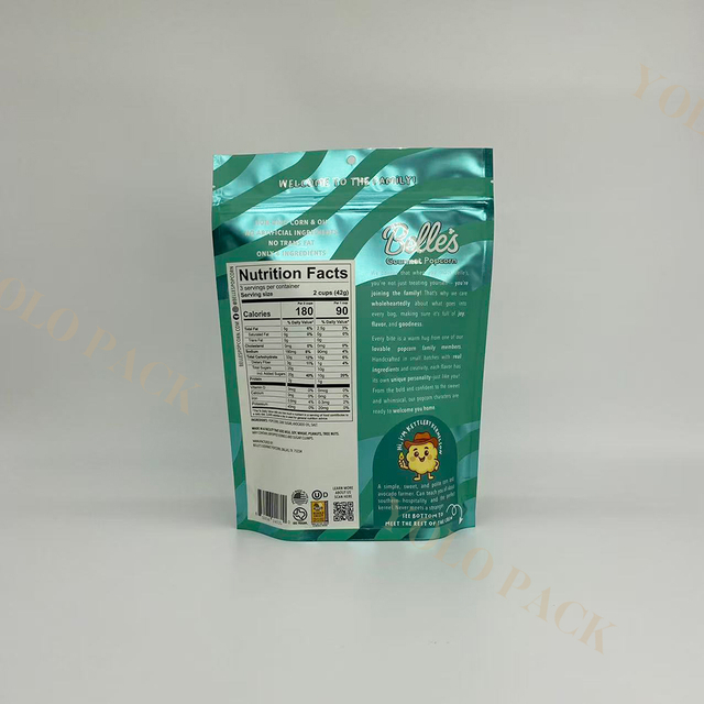 Hot Sell Chips Cookies Puffed Food Snacks Flour Rice Grains Cereals Candy Cookies Coffee Bean Standing Popcorn Packaging Custom
