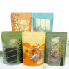 Customized Design Candy Cookie Food Doypack Shaped Window Stand Up Zipper Pouch