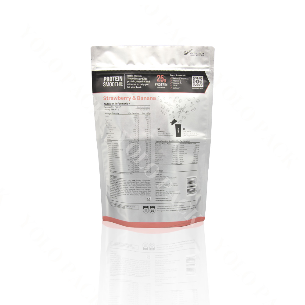 High Barrier Customized Material Chewing Gum Dry Friut Food Cashews Nuts with Resealable Zipper Foil Food Grade Packaging Bag for Snack Candy