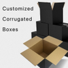Personalized Logo Brand OEM ODM Professional Shipping Solution Versatile Small Size for Jewelry Gift And Clothes Foldable Black Corrugated Box