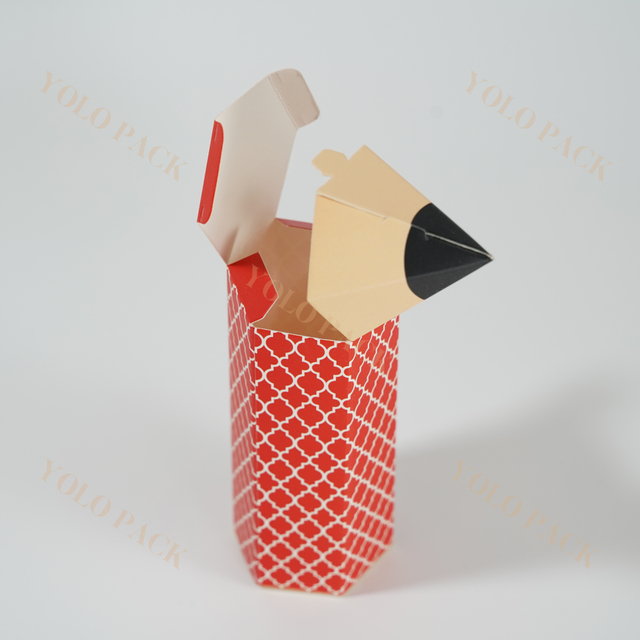 Custom Creative Special Shaped Box Souvenirs Snack Storage Candy Stationery Lollipop Pack Foldable Cartoon Pencil Shaped Box For Students