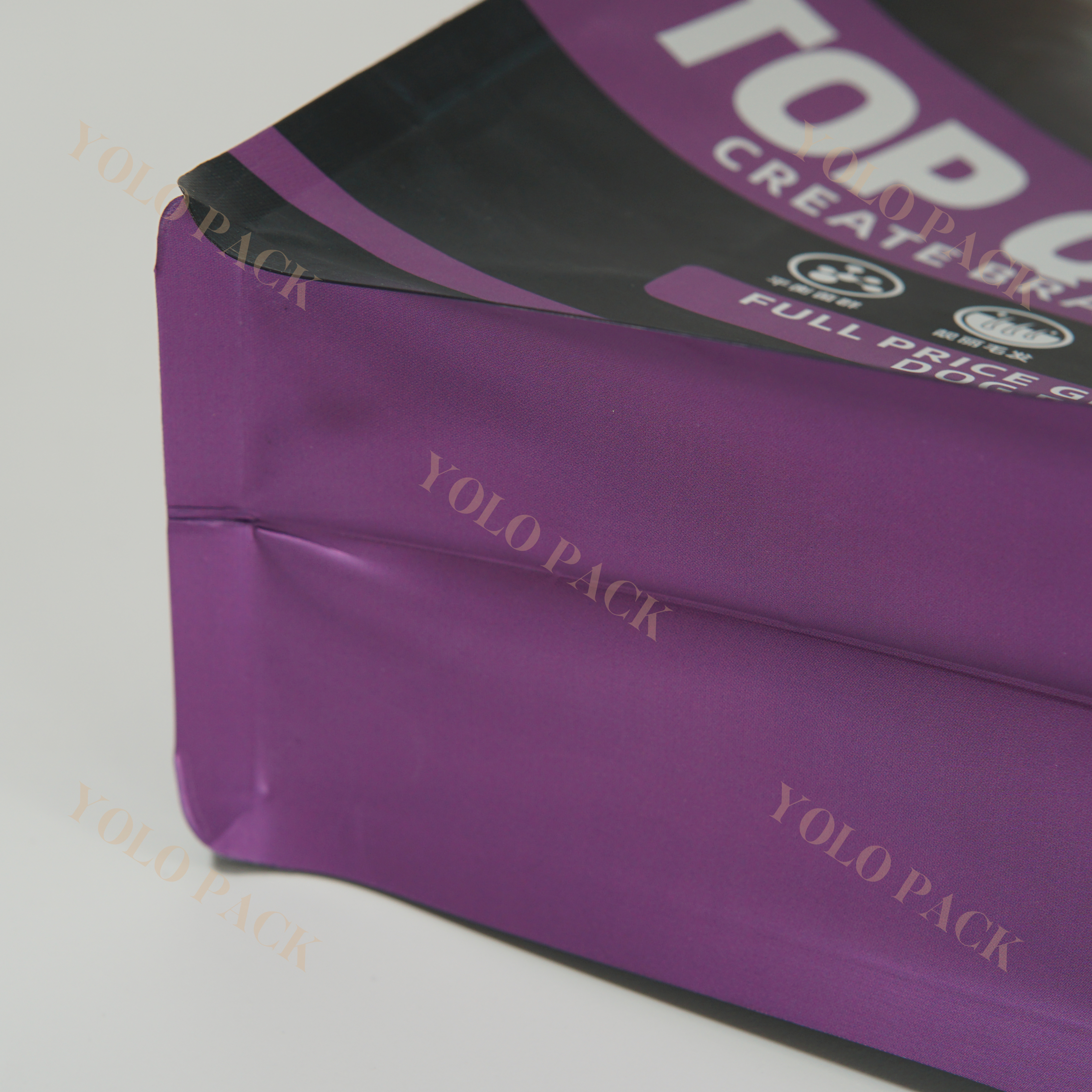 Large Capacity Leak-Resistant with Resealable Zipper Heat Sealable High Barrier Aluminum Heavy Duty Cat Litter 2.5kg 5kg Flat Bottom Pet Dog Food Bag