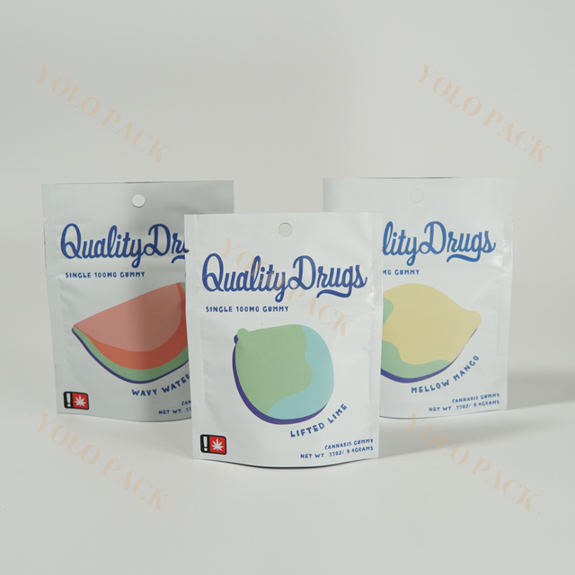 FDA Compliant for Food Packaging Samples Available Packaging Solutions for Herbal Chews Cannabis Gummies Candy Stand Up Pouch
