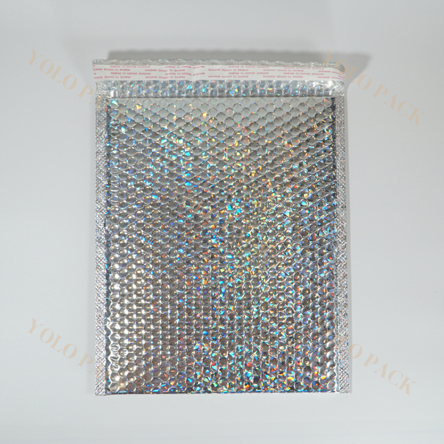 ODM Self-adhesive Thickened Bubble Mailing Bags E-commerce Clothing Shipping Shiny Aluminium Foil Poly Envelope Packaging Bag
