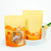Customized Design Candy Cookie Food Doypack Shaped Window Stand Up Zipper Pouch