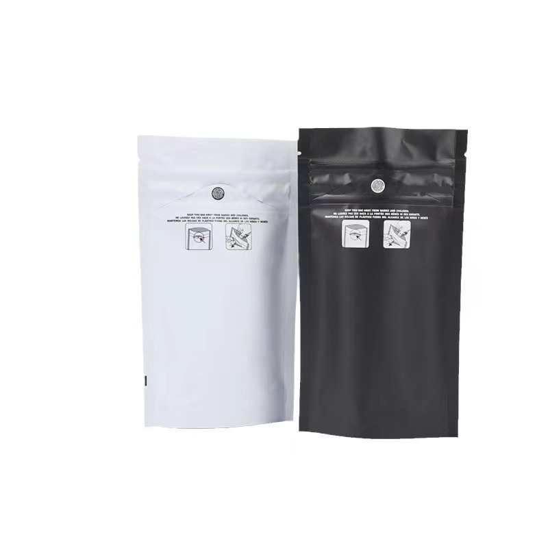 In Stock Custom Logo Accepted Food Grade Marijuana Aluminized Reusable Child Resistant Zipper Pouch