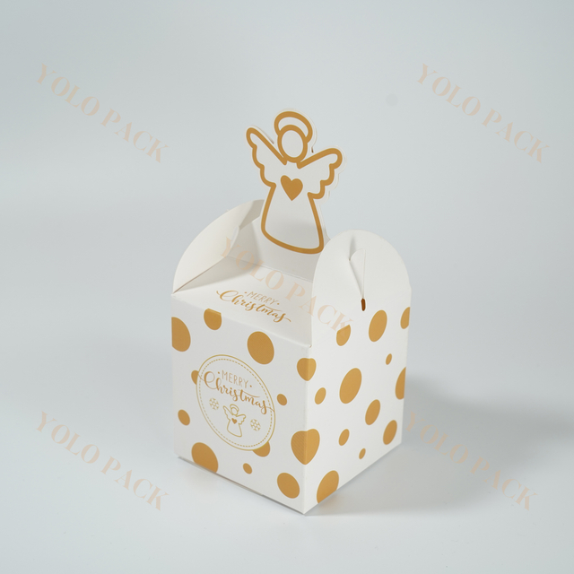 Customization Santa Angel Cake Box Bag New Year Home Decoration Christmas Eve Apple Candy Sandwich Delicate Kids Gift Packaging Box With Handle