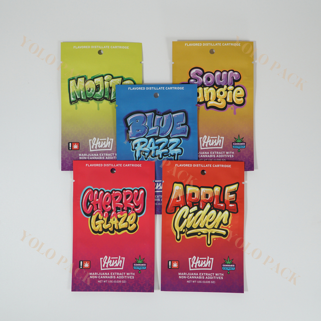 ODM Multiple Styles Choose Smell Proof Resealable Plastic Child Resistant Bag With Zipper Fruit Flavor Cannabis Sides Sealed Packaging Bag