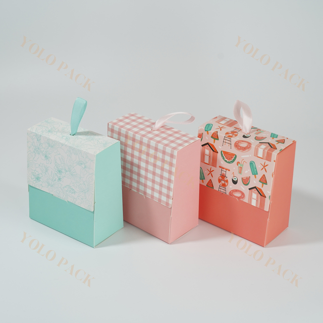Custom-tailor Available Multiple Colors Small Portable Rectangular Paper Gift Box Lipstick Folding Packaging Gift Biscuit Candy Paper Box For Party