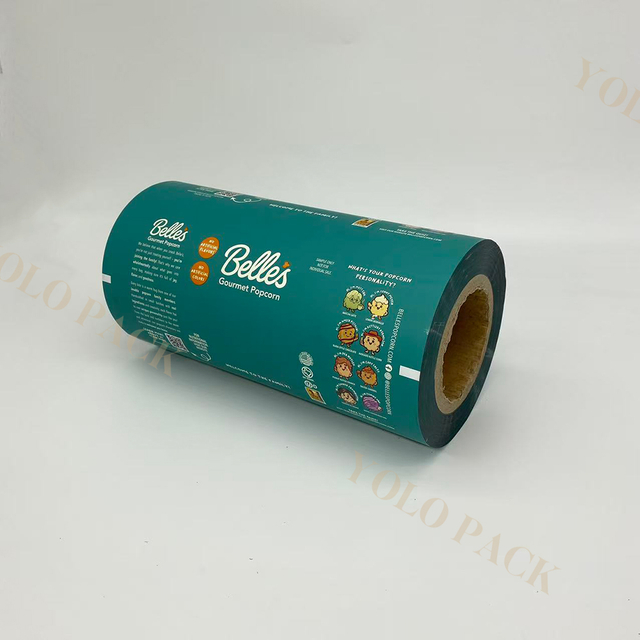 FDA Standard Plastic Roll Supplier Matte Finish Digital/Gravure Printing Accpeted High-Barrier Personalized Films Chocolate Crackers Popcorn Packaging Solution