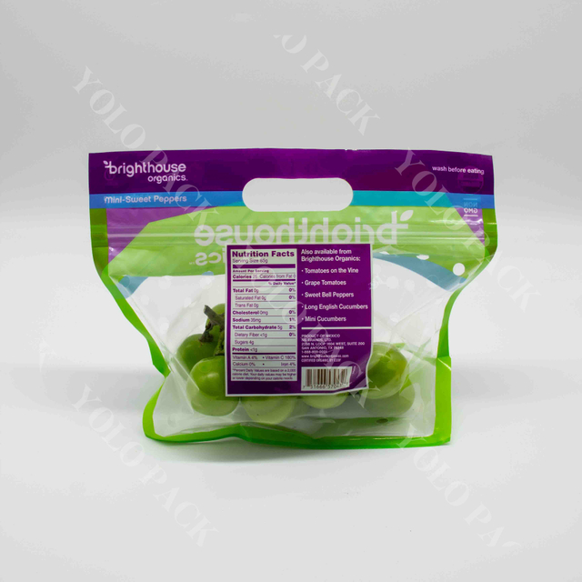 Perforated Plastic Berry Citrus Cherries Plums Table Grapes Kiwis Package Farmers' Market Stalls Fresh Fruit Vegetable Packaging Bags