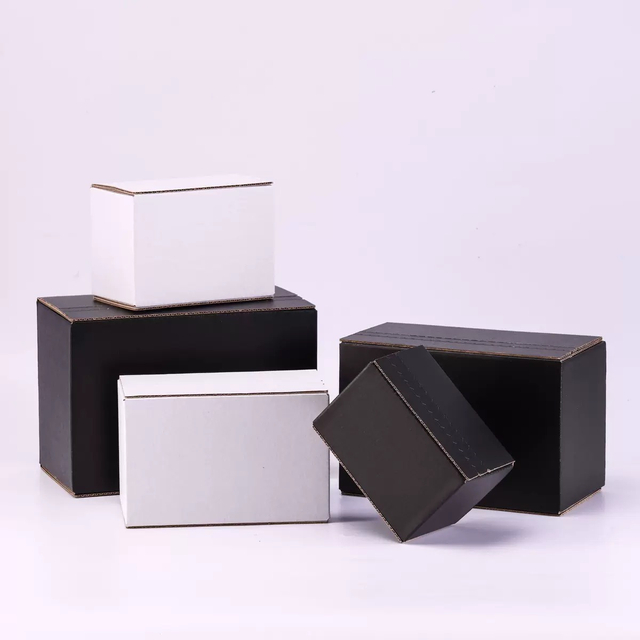 Rigid Box Mailers White & Black Ready for Shipping Discreet Privacy Protection Packaging with Secure Luxury High Value Jewelry Display Small Tear Strip Boxes