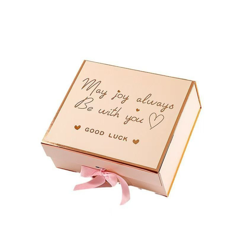 Custom Printed Reusable Thicken Reusable Folding Luxury Gift Jewelry Ribbon Premium Box Cardboard Packaging