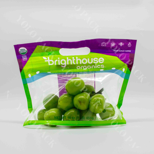 Pick-your-own Farm Organic Grocery Display Supermarket Onions Garlic with Handle Perforated Bags Fruits And Vegetables Grape Bag