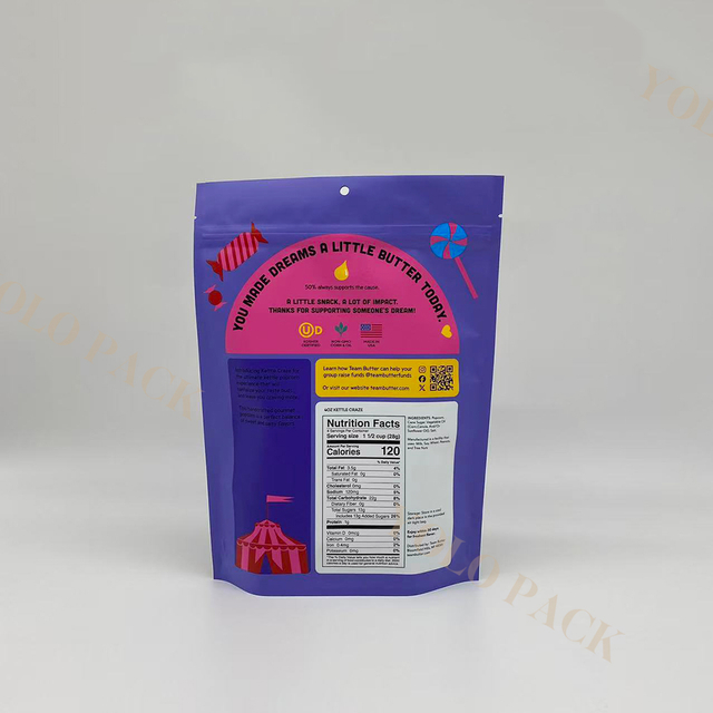 Packaging Supplier Private Logo Brand Packaging Plastic Opaque PE Pouches Almonds Walnuts Sunflower Seeds Reusable Sealed Food Storage Bag