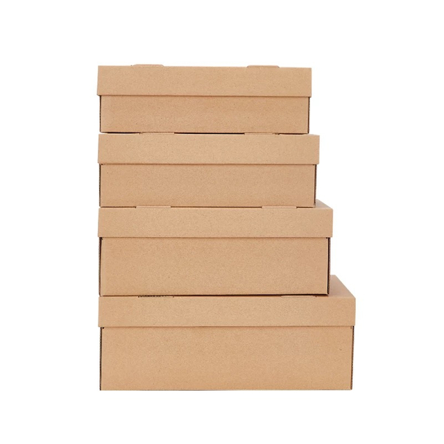 14*10*5inch Customizable E-commerce Crush-Proof Stock Sizes International Premium Shipping Crush-Resistant Stackable Shoe Boxes