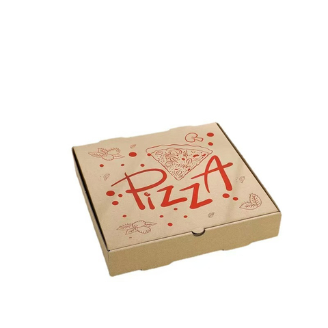 Various Food Grade Waterproof Fast Food Pizza Paper Packaging with LOGO Corrugated Take Away Custom Pizza Delivery Box