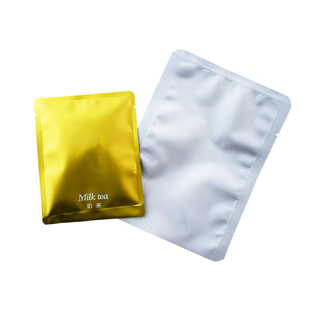 Personalized Aluminum Foil Three Sides Sealed Bag Portable Coffee Milk Tea Protect From Light Food Grade Packaging Bag