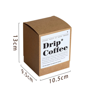 Personalized Eco-Friendly Coffee Paper Box Food Grade Foldable Retail Takeout Restaurant Coffee Brown Kraft Paper Packaging Box