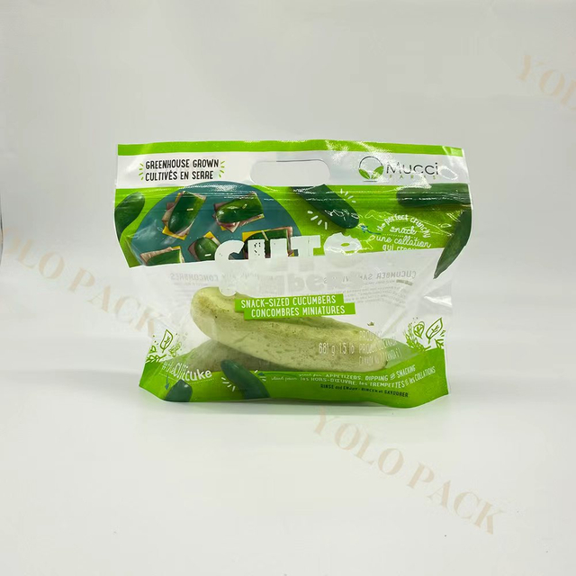 Anti-Fog PE Bags Plastic with Breath Hole for Strawberry Cherry Reclosable Vegetable Protection Recyclable Retail Packing Bag Cucumbers Packaging Bags