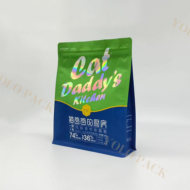 Custom Printed 1kg 2kg 4kg 20kg Cat Litter Cat Food Paper Smell Proof Stand Up Pouch with Zipper ZipLock Plastic Dry Pet Food Pet Food Flat Bottom Bag