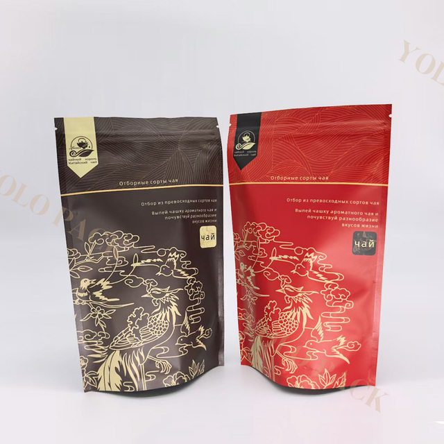Low MOQ for Custom Printing Logo Design Food Grade Material Herbal Tea Pouches with Window High Barrier Tea Bag Packaging