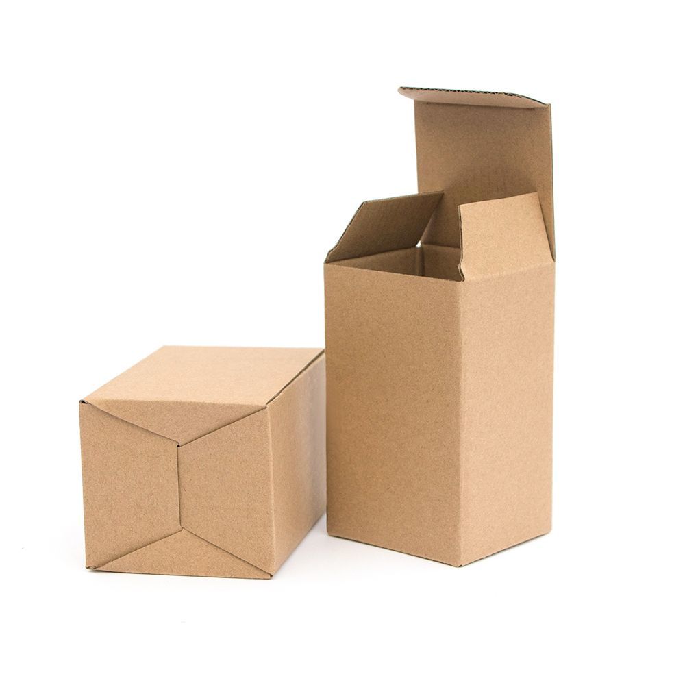 4*4*4 Kraft Brown Eco Friendly Corrugated Cardboard Ceramic Mug Shipping Electronic Components Boxes Gift Box for Jewelry Gift Boutique Shop Paper Box Package