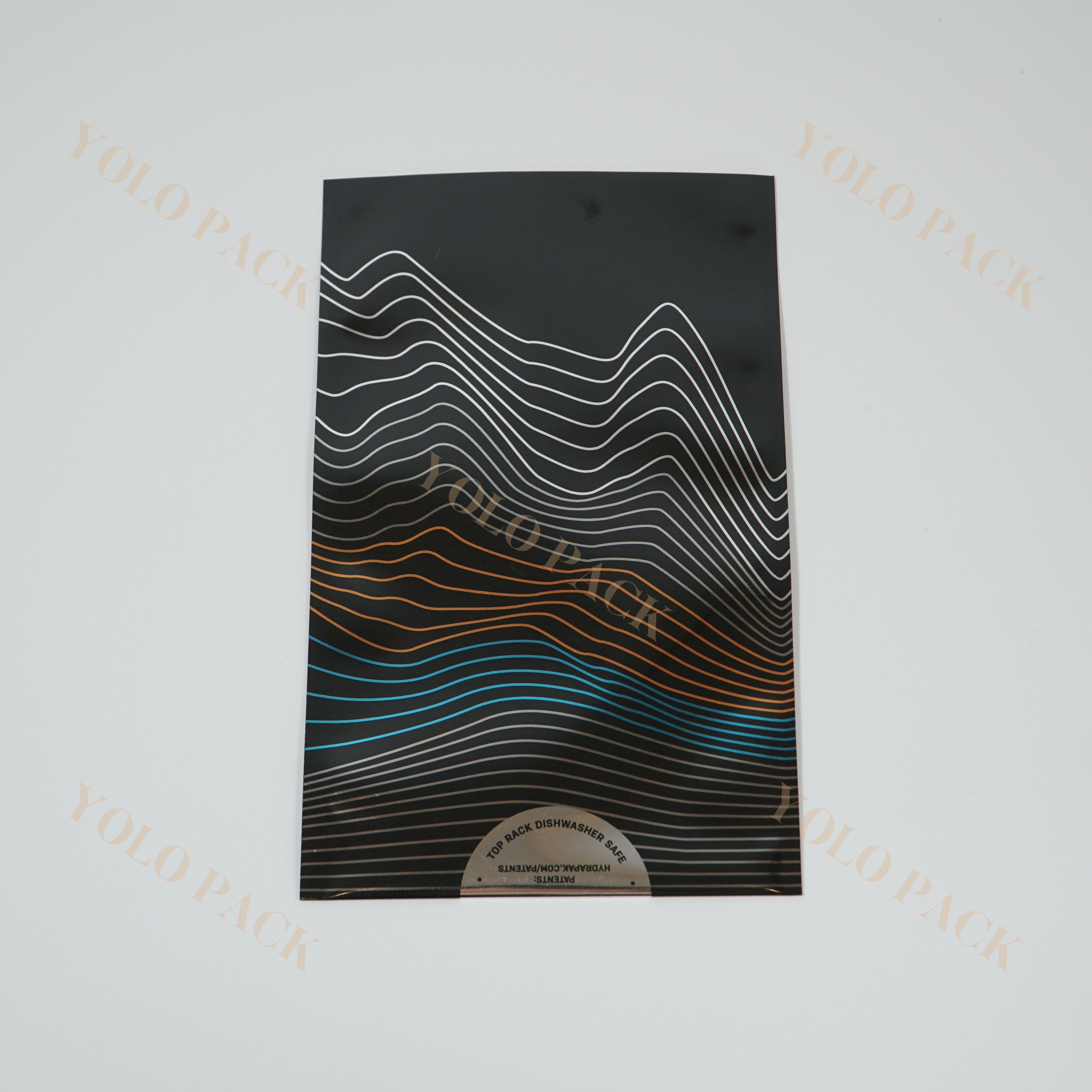 OEM Black With Stripes Printing Sides Sealed Bag Electronic Product Components Mobile Card Anti Light Transmission Plastic Packaging Bag