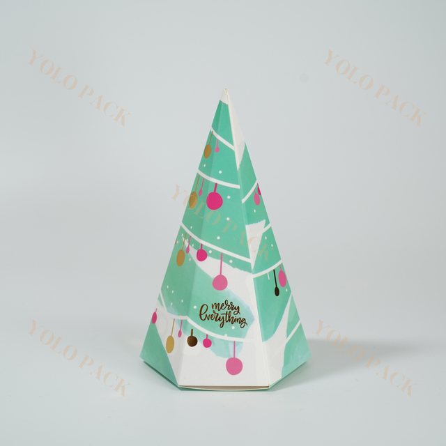 ODM Gift Paper Box Christmas Printing Pastry Holiday Biscuit Baking Candy Multi-Use Household Food Hexagonal Cardboard Box