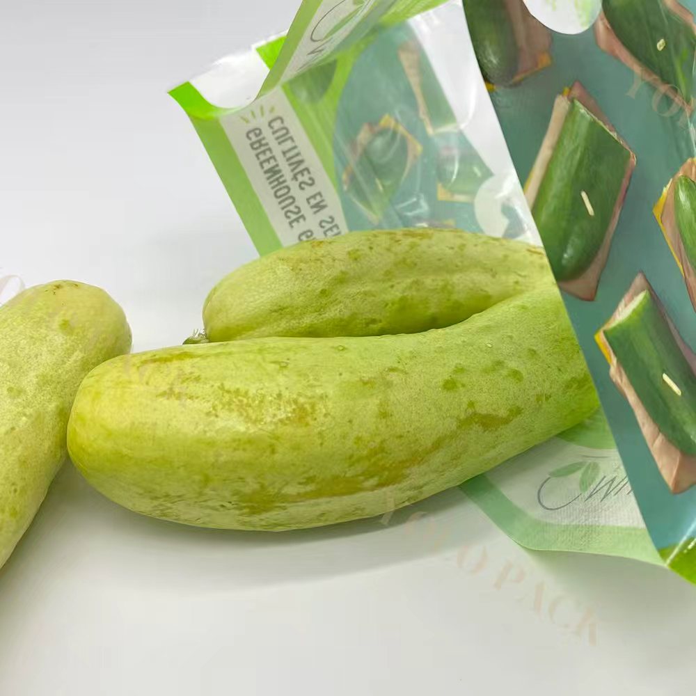 Anti-Fog PE Bags Plastic with Breath Hole for Strawberry Cherry Reclosable Vegetable Protection Recyclable Retail Packing Bag Cucumbers Packaging Bags