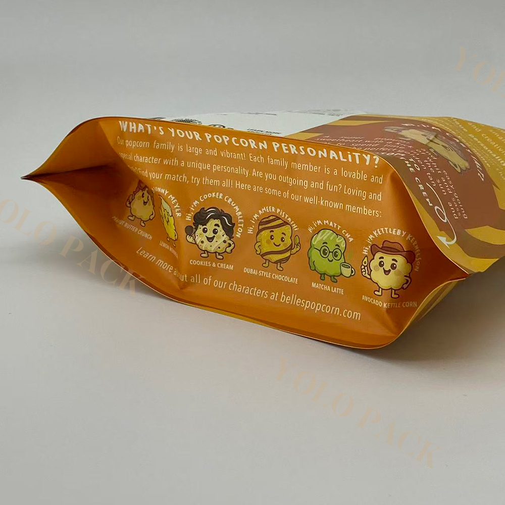 Heat Sealable Printing Corn Snack AL Recyclable PET Sachet Gravure Printing Thickened Baking Flexible Popcorn Custom Packaging