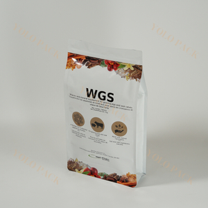 Custom Printing Vertical Waterproof High Barrier Glossy Finish with Resealable Zipper Bags Quad-seal with Side Gusset Horses Treat Package Bag