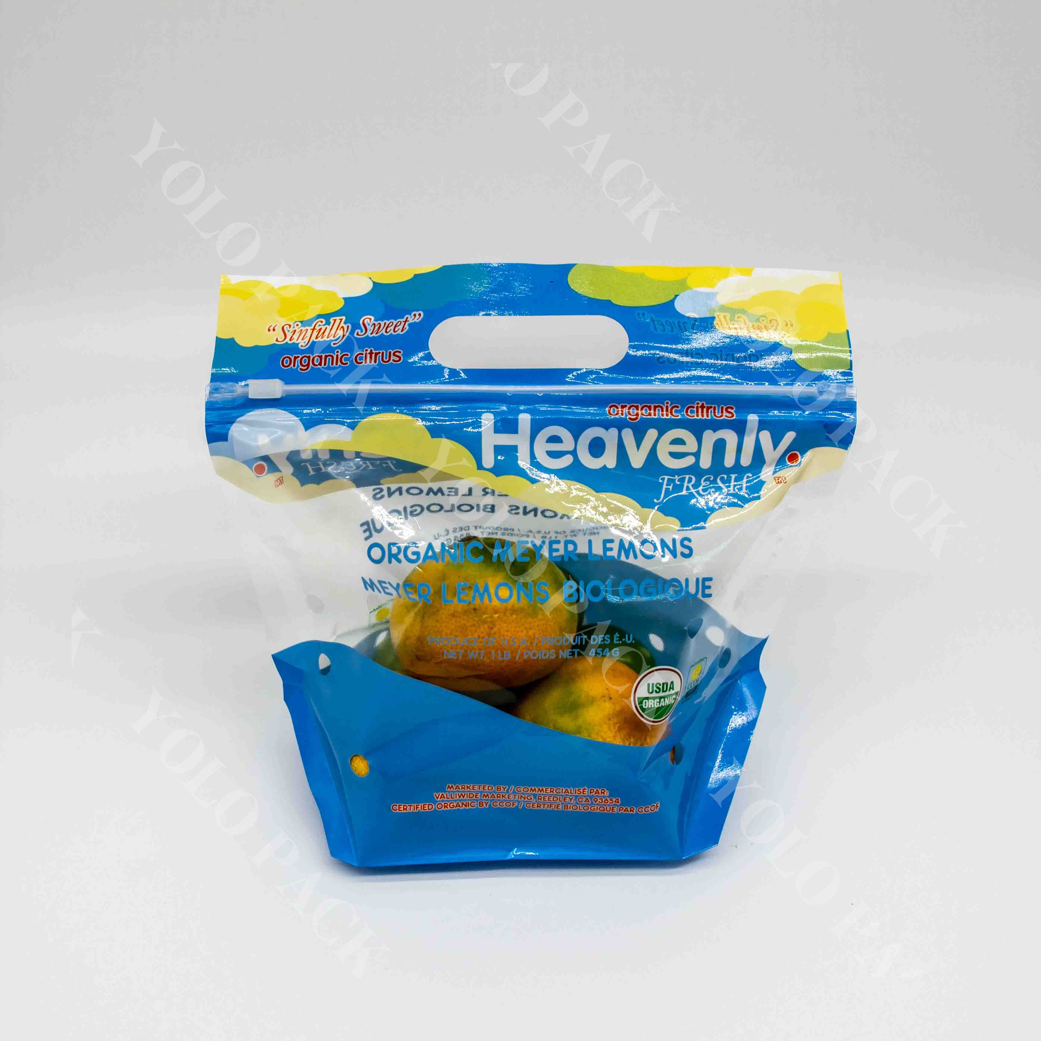 LDPE Food Packaging Shopping Gift Fruit Packs Bulk Sales Organic Grocery Display Potatoes Carrots Cucumbers Bag for Vegetables And Fruits