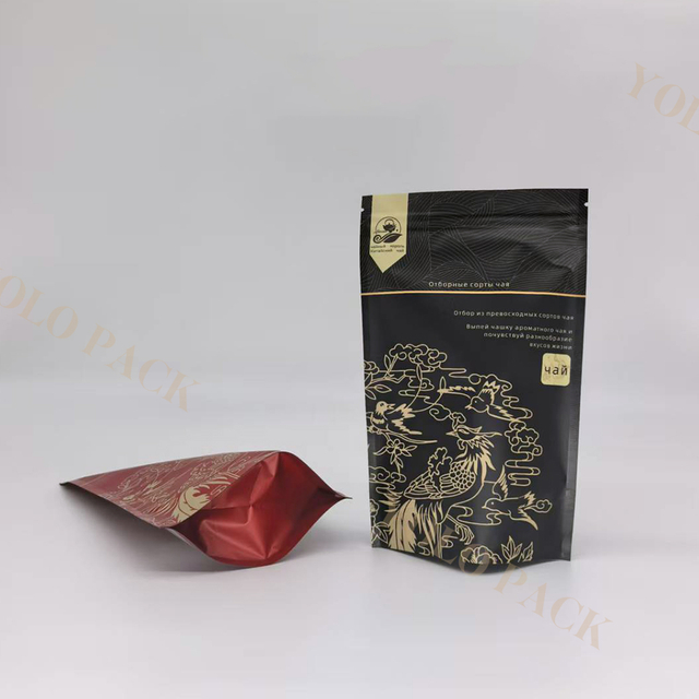 Low MOQ for Custom Printing Logo Design Food Grade Material Herbal Tea Pouches with Window High Barrier Tea Bag Packaging