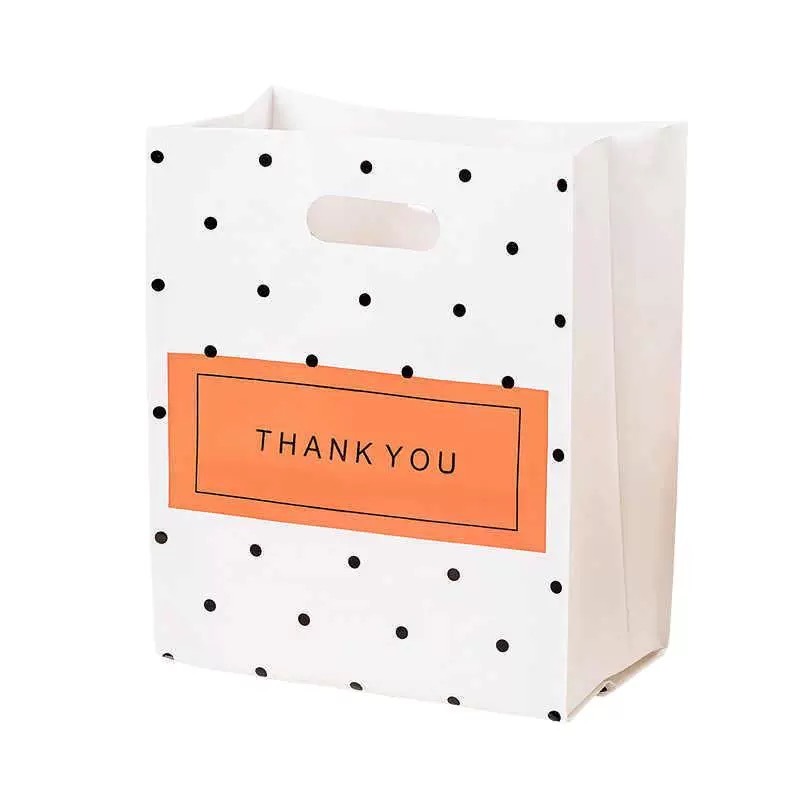 Plastic Personalized Handle Design With Side Gusset Supermarket Grocery Shopping For Cloth Packaging Die Cut Handle Bag