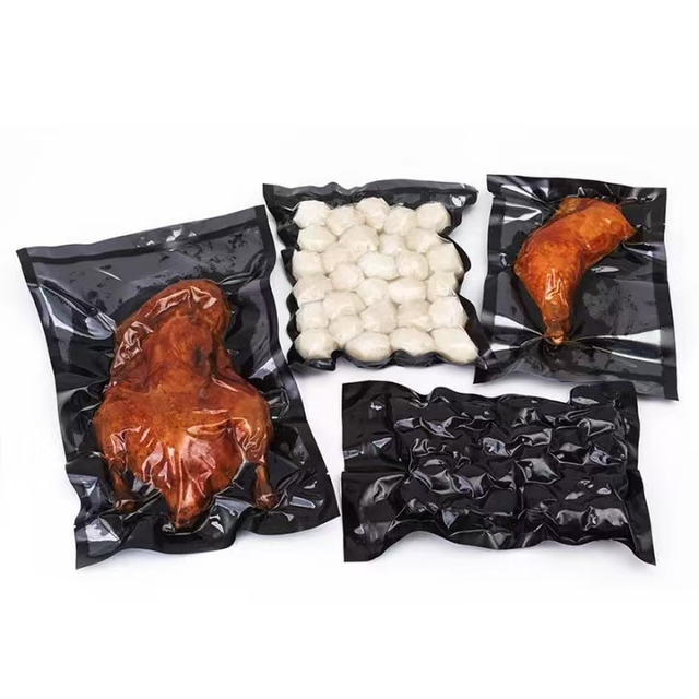 Customizable Food Grade Vacuum Freezer Food Seal Bag With Transparent Visual Window Clear Long Term Food Storage Meat Meatballs Packaging Bags
