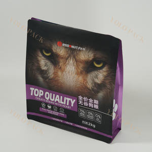 Large Capacity Leak-Resistant with Resealable Zipper Heat Sealable High Barrier Aluminum Heavy Duty Cat Litter 2.5kg 5kg Flat Bottom Pet Dog Food Bag