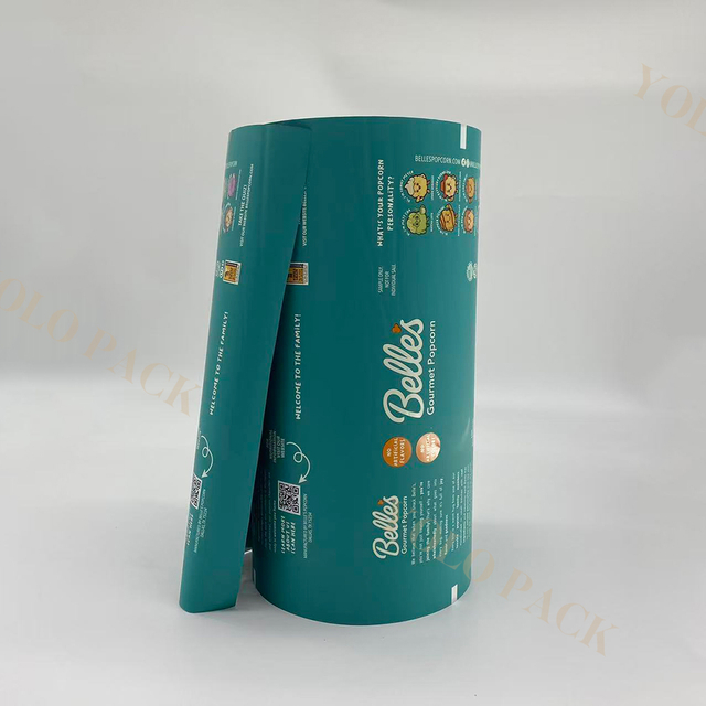 FDA Standard Plastic Roll Supplier Matte Finish Digital/Gravure Printing Accpeted High-Barrier Personalized Films Chocolate Crackers Popcorn Packaging Solution