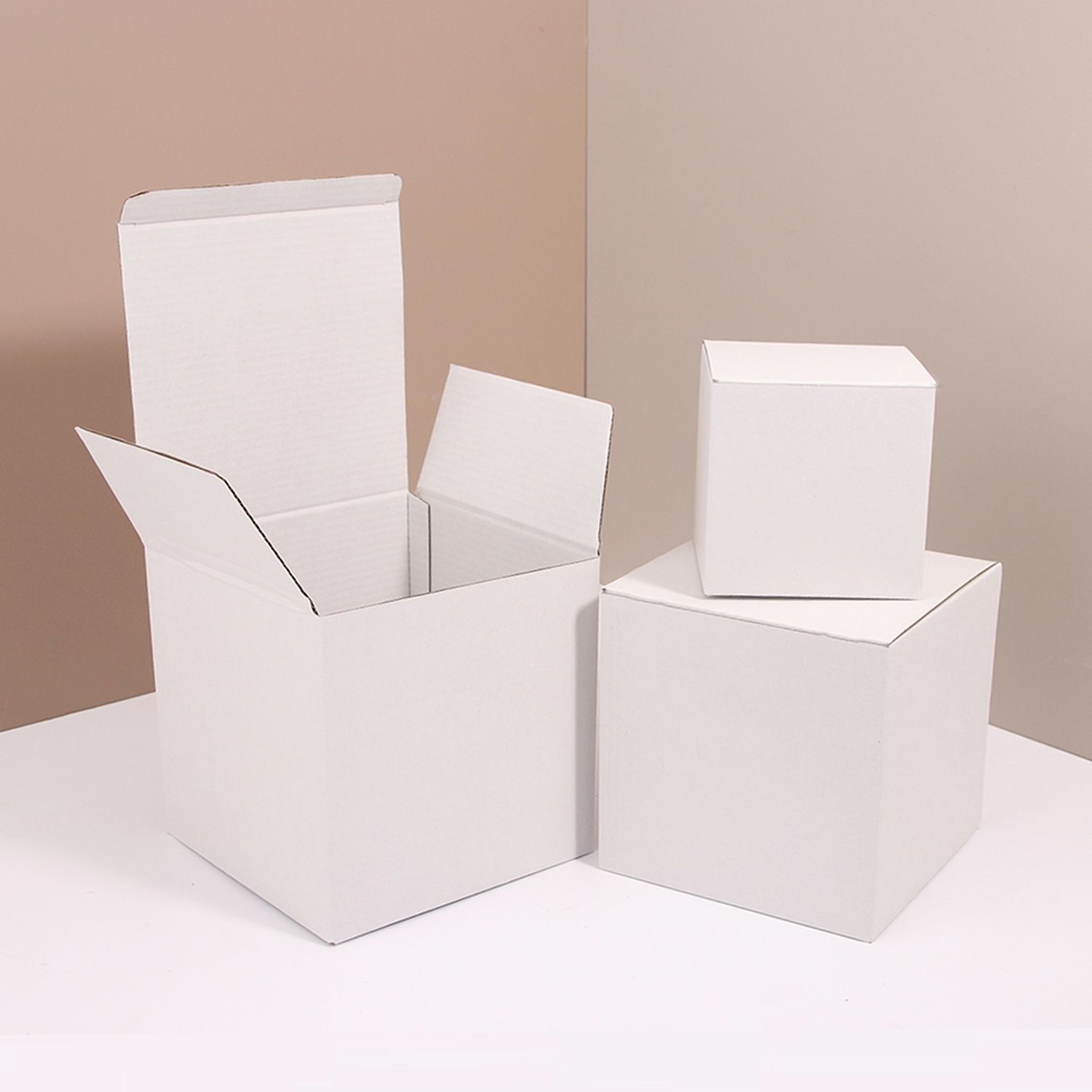 12x12x12cm Corrugated Paperboard Personalised Brand Handmade Craftsmanship Coffee Cups Carton Candle Soap Candy Online Store Shipping Packaging Box Corrugated